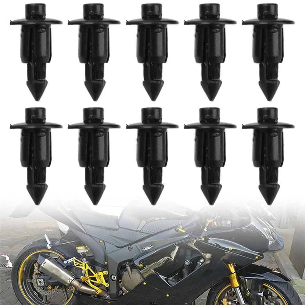 Motorcycle Plastic Rivets Fairing Clips Push Pin Expansion Fastener Retainer for Cowl Trim Panel Yamaha Kawasaki Suzuki Honda
