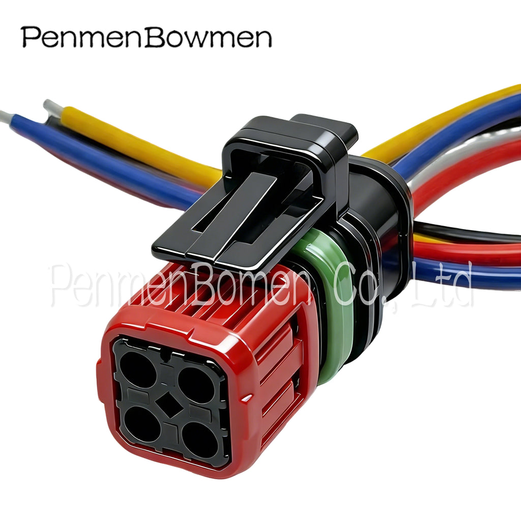 1 Set 4 Pin Car Excavator Fuel Injector Oxygen Electrical Cable Connectors Waterproof Female Wire Harness Plug For 1337352-1