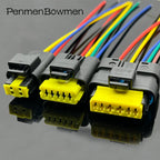 1 Set 2 3 4 5 6 Pin Car Turn Light Lamp Electrical Cable Connectors Female Mal Wire Harness Plug for Renault Peugeot Citroen
