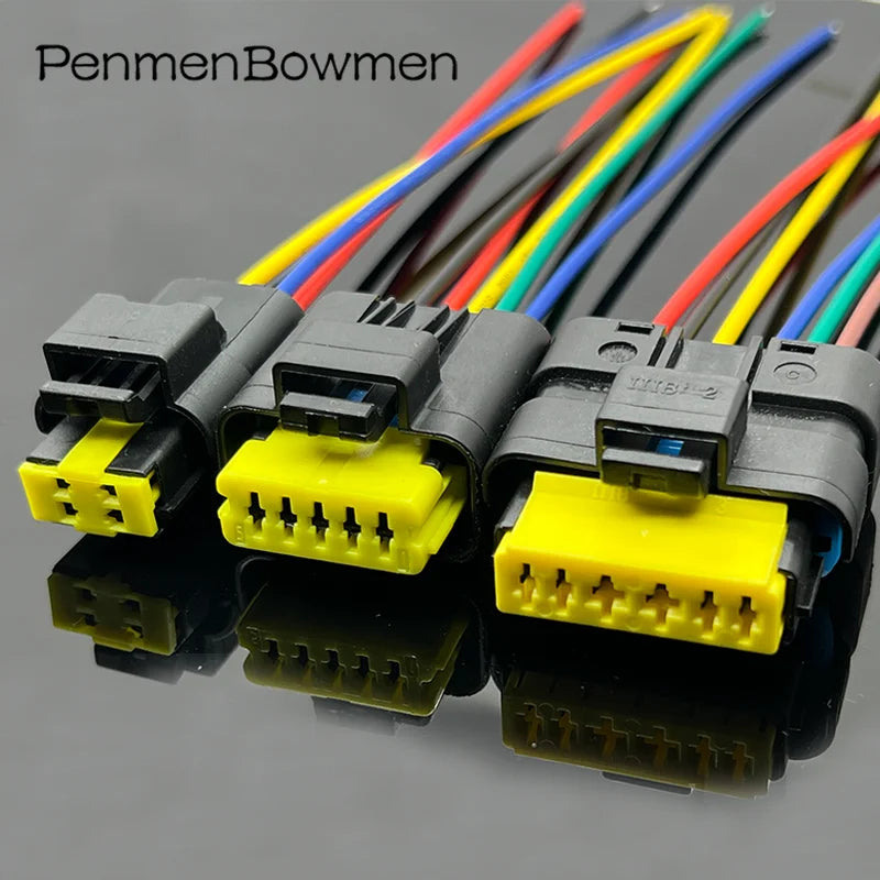 1 Set 2 3 4 5 6 Pin Car Turn Light Lamp Electrical Cable Connectors Female Mal Wire Harness Plug for Renault Peugeot Citroen
