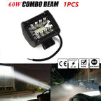 60W Car LED Work Light Bar Spot Flood Combo Pods Offroad Fog Lamp Waterproof Dust Proof  For SUV ATV UTV Car Accessories