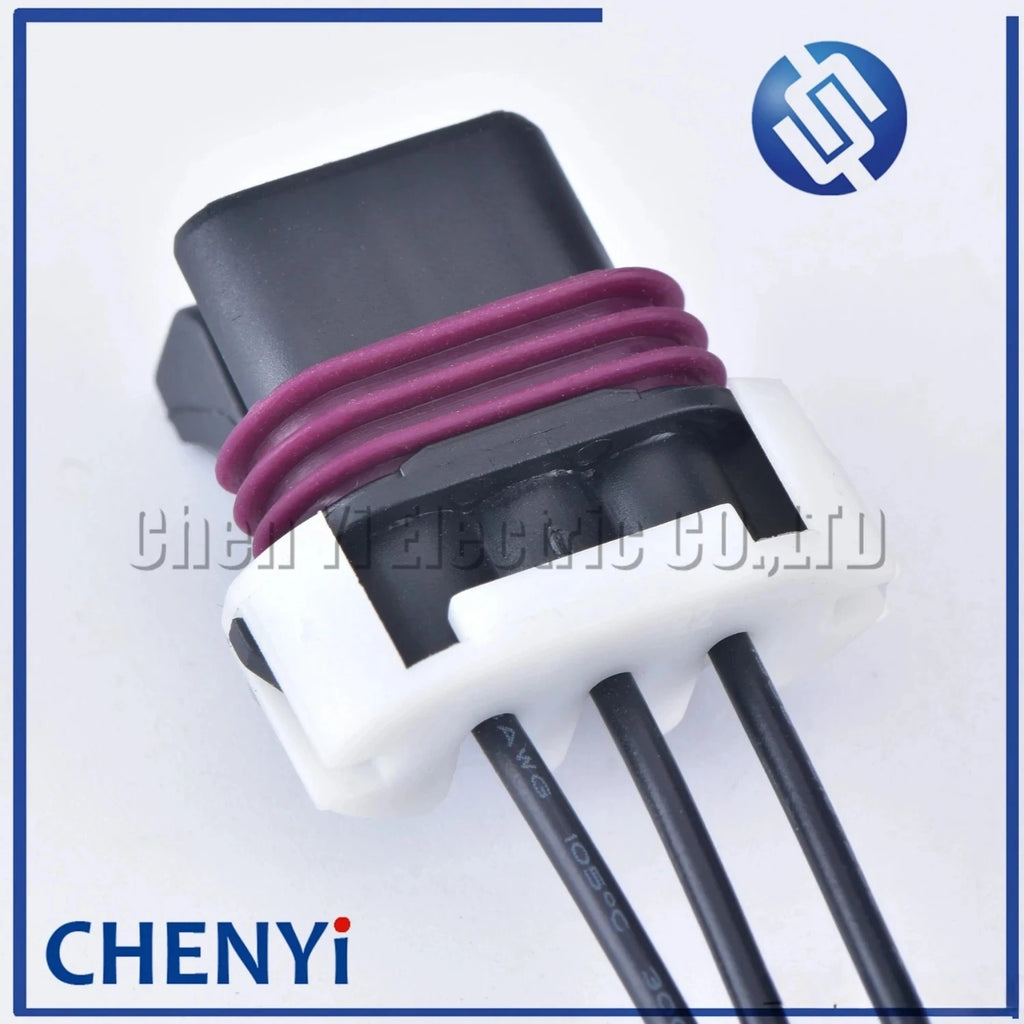 3 Pin Way black female temperature Sensor Plug auto waterproof connector 12129615 12110293 with 15cm wires For Metri-Pack 150