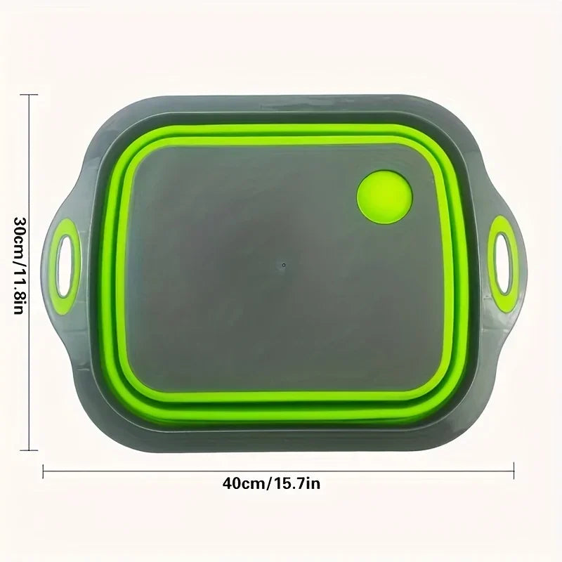 Household Kitchen Folding Wash Portable Sink Foot Bucket Cutting Board Plastic Foldable Basin Travel Outdoor Camping Tools amagi