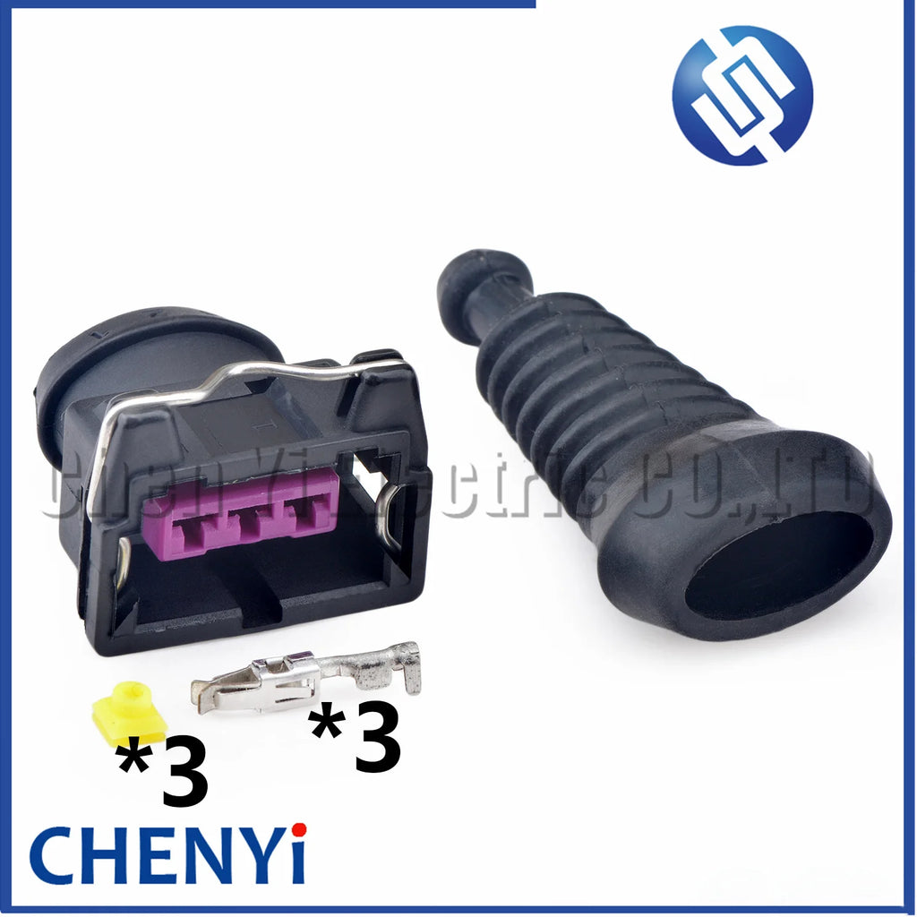 3 Pin Auto Fuel Injector connector ECU Sensor PSA  Knock Sensor Speed Sensor Plug 144474-2 144474-3 144474-4 144474-5 443906233
