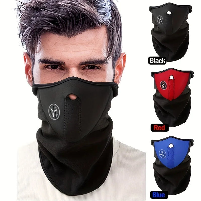Winter Fleece Thermal Windproof Ski Mask Neck Guard Scarf for Cycling Running and Outdoor Activities Keep Warm and Comfortable