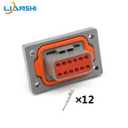 1-2303064-1 Automotive flange type waterproof plug DTM04-12PA-L012 with flange fixed connector with terminal DTM06-12SA