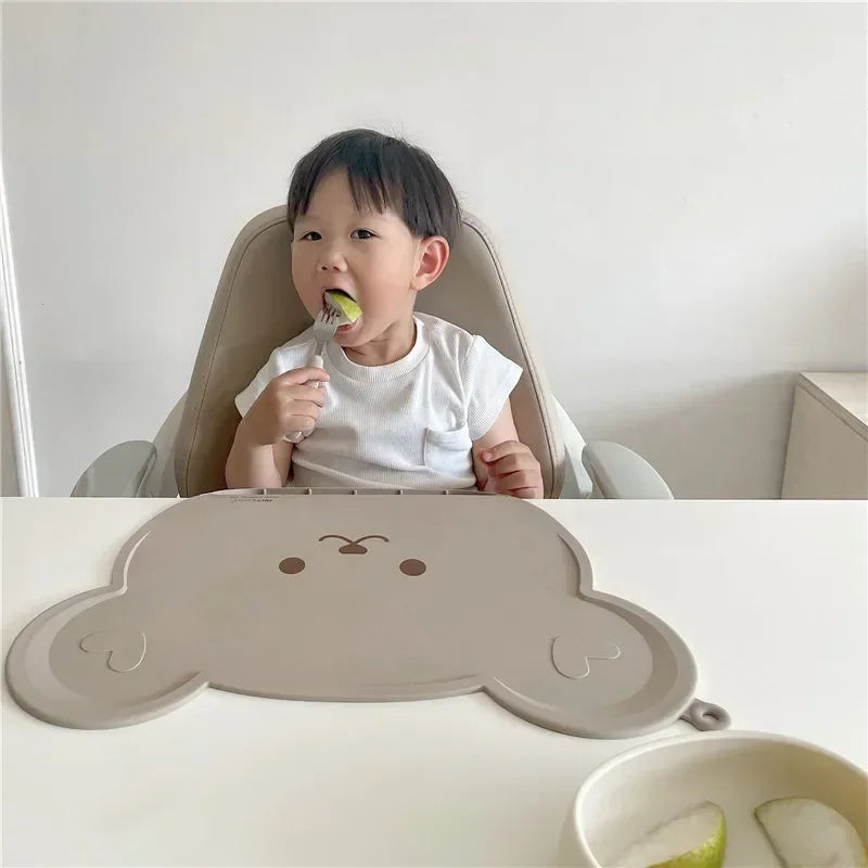Non-Slip Table Mats Kids Placemats Baby Silicone Placemats with Catching Amagi