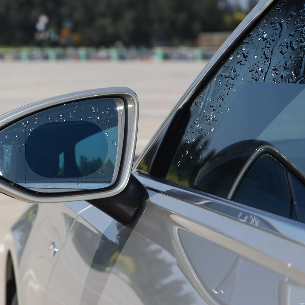 6/2 Pieces Car Rearview Mirror Sticker Rain-proof Waterproof Anti-fog Film Round square Universal Motocycle Anti-reflective Film
