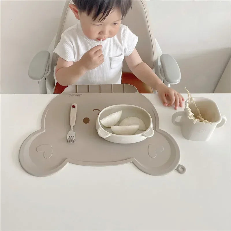 Non-Slip Table Mats Kids Placemats Baby Silicone Placemats with Catching Amagi