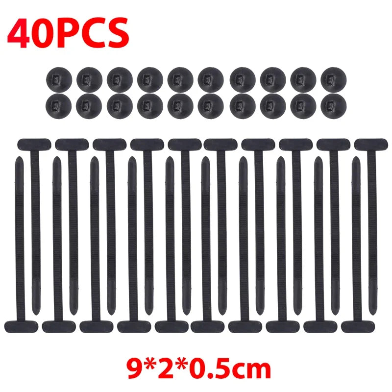 Car Nylon Cable Tie Buckle Fastener Universal Self-Locking Zip Ties Holder Screw Replacement Buckles Fix Wires Tools Accessories