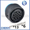 19 Pin automotive waterproof connector For Deutsch Original HDP series Wire harness plug HDP26-24-19SE HDP24-24-19PE With Pins