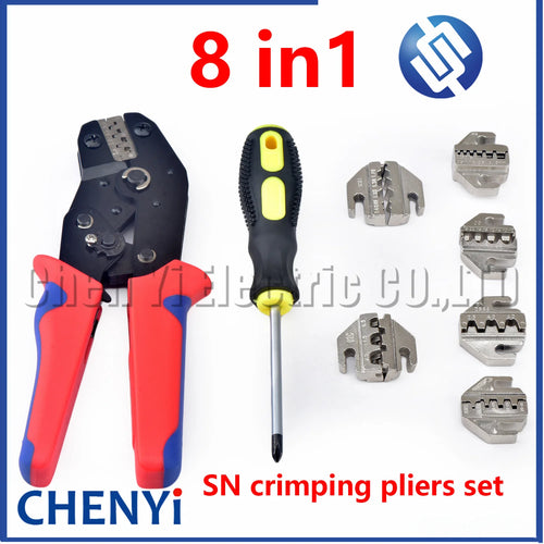 1 set specialized tool 8 in 1 kit for ratchet type wire crimping pliers SN-58B multifunctional storage bag wire crimping pliers