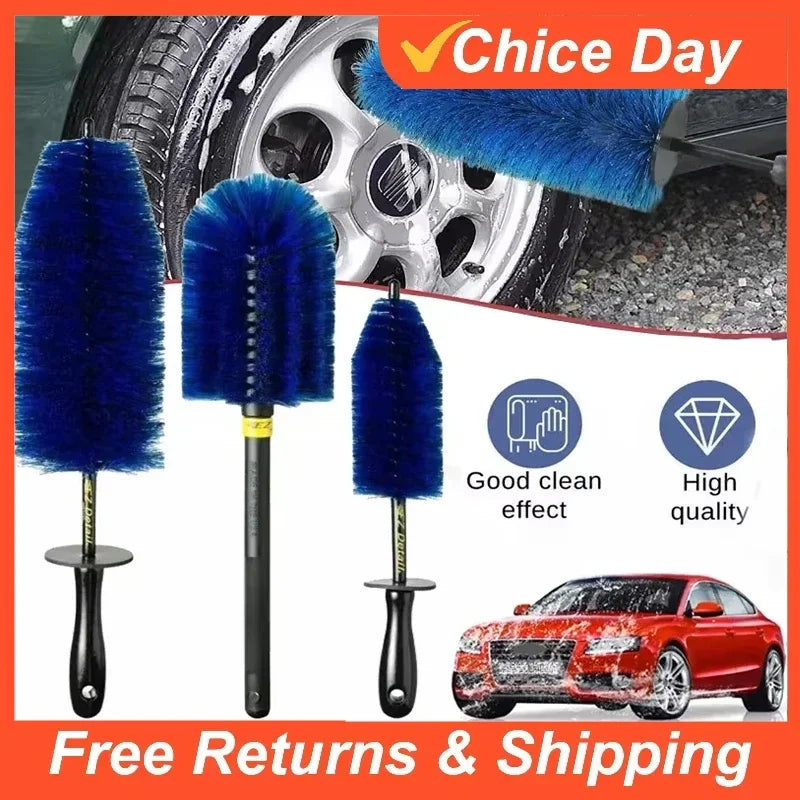Auto Motorcycle Washing Tool Car Wheel Multifunction Cleaning Brush Long Soft Handle Rim Hub Microfiber Brush Tire Detail Amagi