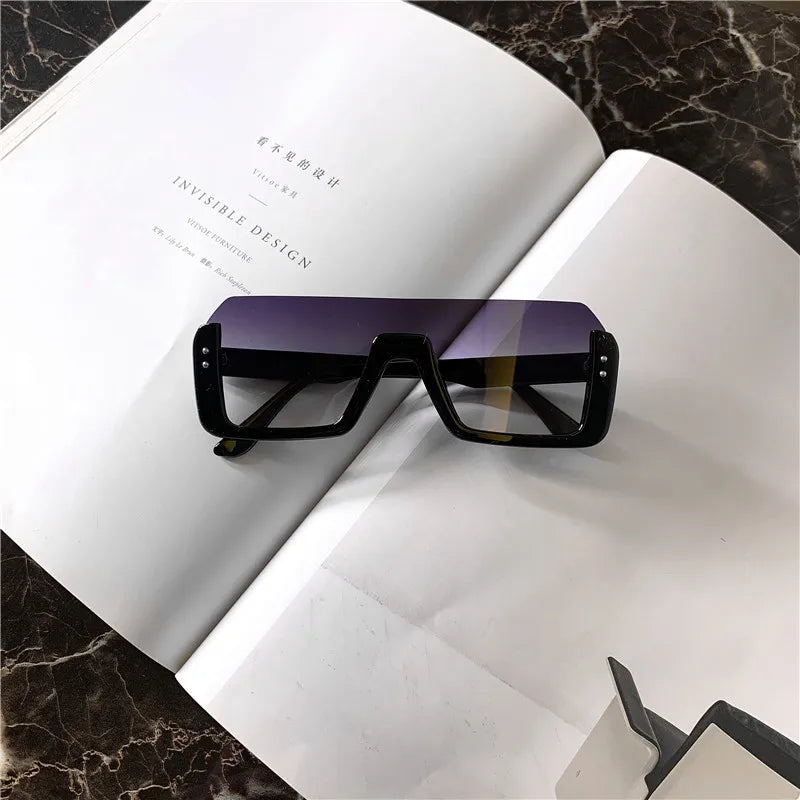 net red retro street shot sunglasse men Half Frame show thin face sunglasses women Glasse Car Driving Glass Anti Glare accessory