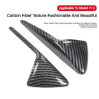imitate Carbon Fiber For Tesla 2021 2022 2023 Model Y 3 Fender Side Camera Protective Cover Glossy Matte Color Amagi