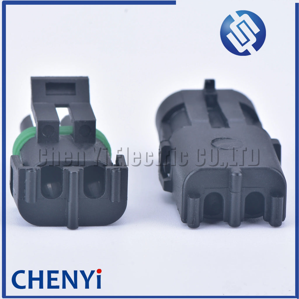 2 pin 2.5 mm Series Female or Male Injector Socket Waterproof Automobile Cable Connector Plug 12015792 12010973