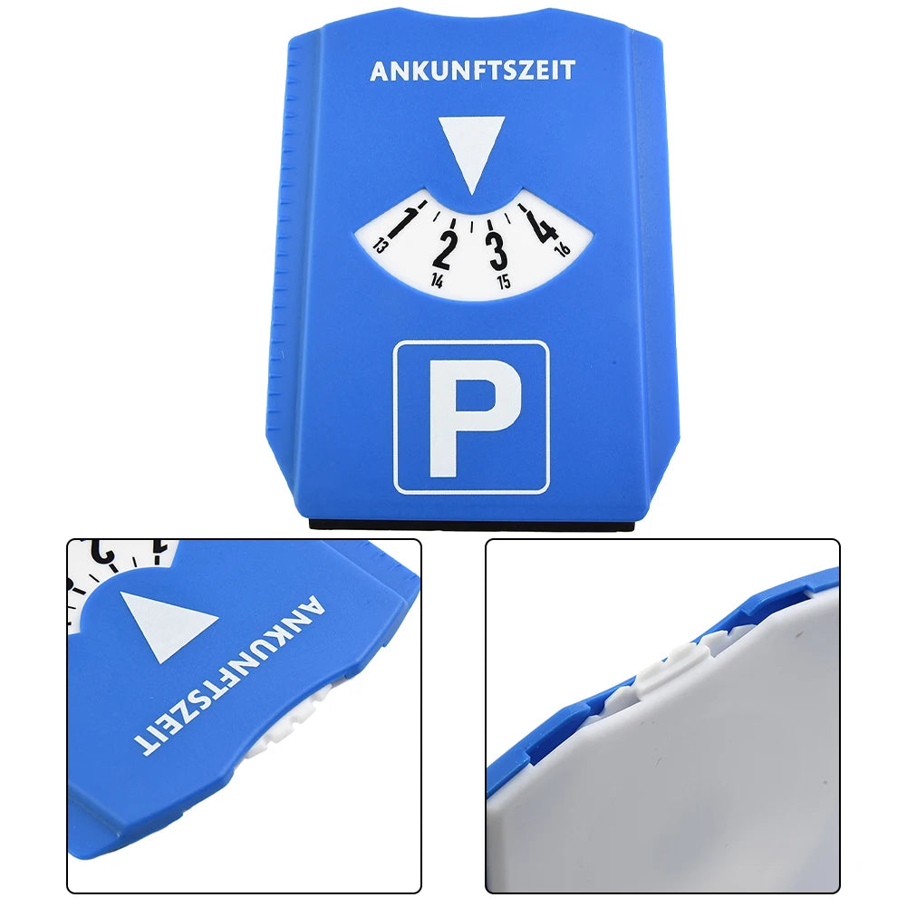 1 Pc Car Parking Disc Timer Clock Arrival Time Display Blue Plastic Portable Parking Time Tools 24 Parking Disc Parking Meters