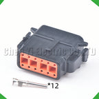 12-Pin Auto Connector Black Sealed waterproof connector Automotive Connector Heavy