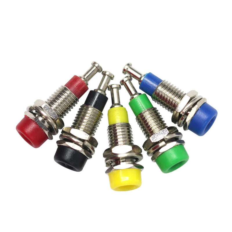 20/50/100PCS 2mm Banana Female Socket Jack with Insulated Copper Wiring Terminal—Ideal for Panel Testing and Speaker Connections