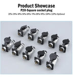 PLS20 WS20 TP20 Aviation Connector 20mm Opening Diameter 2-12 Pin Male Female Circular Plug Socket Metal Shell Waterproof IP67