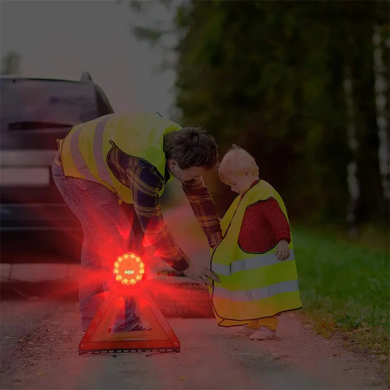 1Pc Magnetic LED Strobe Warning Light Car Emergency Road Rescue Safety Flashing Lights Roadside Auto Signal Lamp Accessory