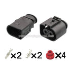 2 PIN Automotive Waterproof Fuel Injection 6.3mm Male Female Connector For VW Toyota Honda Hyundai Elantra 1J0973852 1J0973752