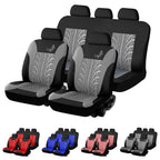 Car Seat Covers Set Universal Fit Most Cars with Butterfly Pattern Tire Track Detail Styling Protector Covers for the Car Amagi
