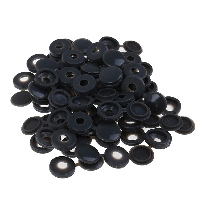 50Pcs Car Hinged Cover Cap Number Plate Fitting Fixing Self Tapping Screw For License Plate Screw Caps Screws Plugs