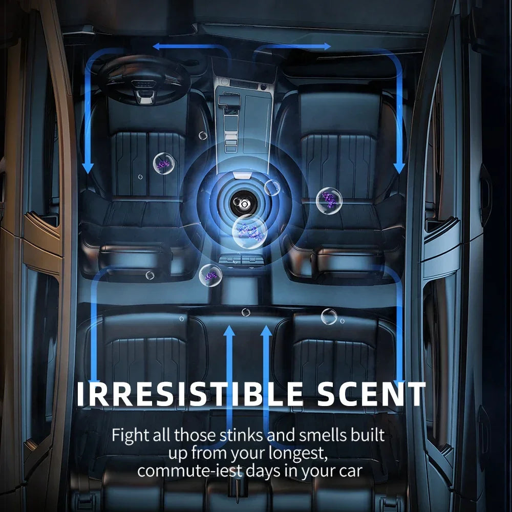Solar-Powered Rotating Car Aromatherapy Diffuser Innovative Scent Dispenser with Long-Lasting Fragrances Enhances Dashboard