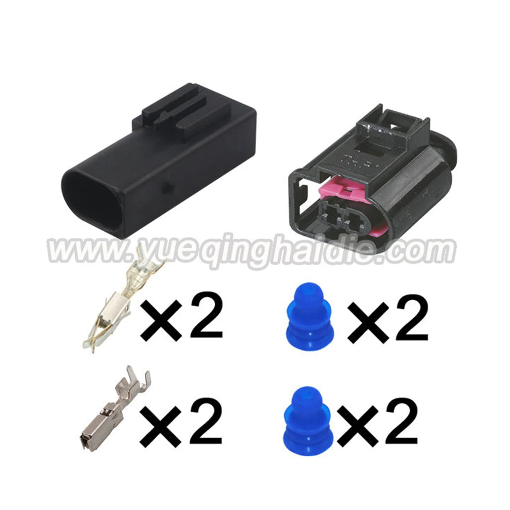2 Pin Connector Waterproof 3.5mm Male Female Connector Auto Wiring Harness Cable Socket for VW Passat Golf 4D0971992 805-198-541