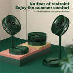 Retractable Small Electric Fan USB Charging Portable Foldable Mini Fan High Duration Low Noise for Home Office Amagi