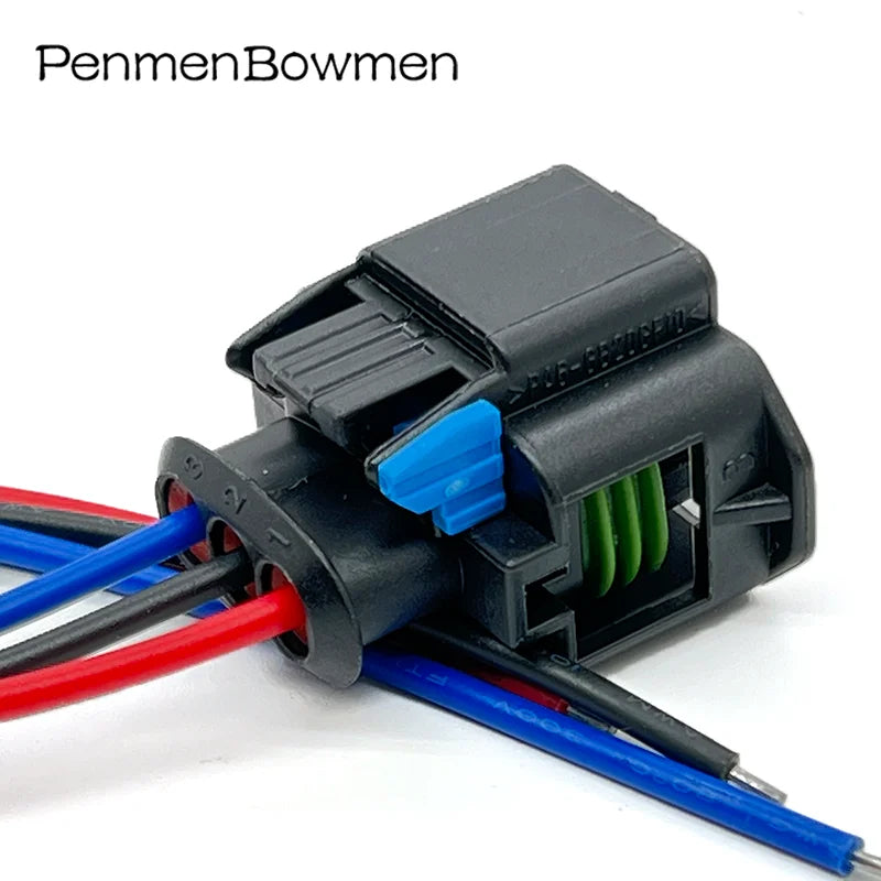 1 Set 3 Pin 3.5mm Auto Waterproof Electrical Cable Connectors Wire Harness Plug Socket Plastic Housing 15397338