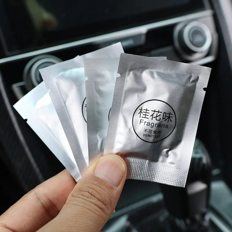 Car Aromatherapy Clip Solid Aromatherapy Strips Set Auto Air Outlet Wind Direction Paddle Hidden Fragrance Clip Scent Tablets