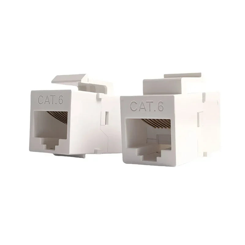 Tool-Free Keystone Jack CAT5E/CAT6/CAT6A RJ45 Ethernet Wall Plate - U/UTP Network Module Adapter for Home/Office/Data Center