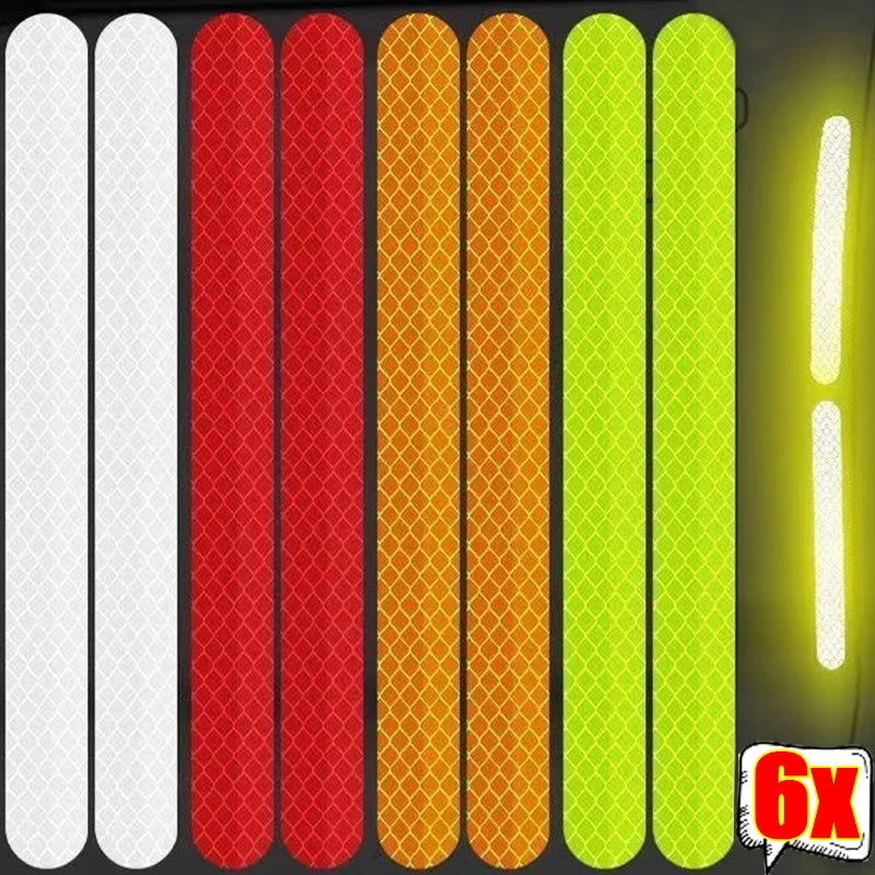 Car Rearview Mirror Reflector Stickers Universal Warning Anti-collision Reflective Strips Auto Exterior Accessories Reflex Tape