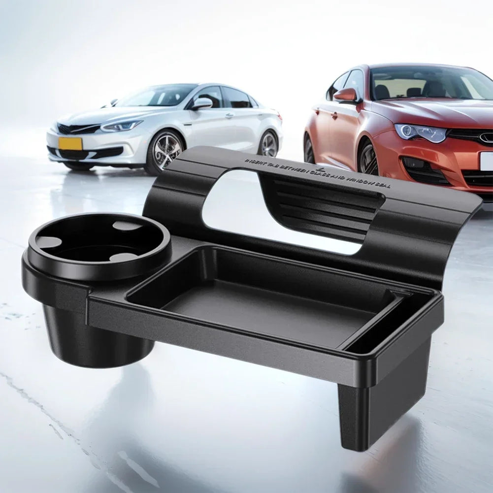 Versatile Car Organizer with Cup Holder Phone Slot Durable Plastic Fits Side Door or Window Ideal for Daily Use Accessories