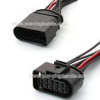 10 PIN 3.5mm Waterproof Connector Male Female Connector Wiring Harness Cable Socket 1J0973835 6R0973735