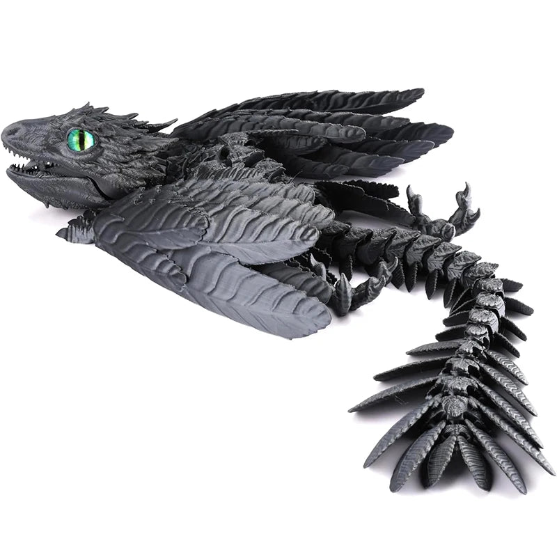 Feathered Wyvern Dragon, 3D Printed Dragon, Articulated Dragon, Fidget Dragon, 3D Printed Toys, Desktop Pet