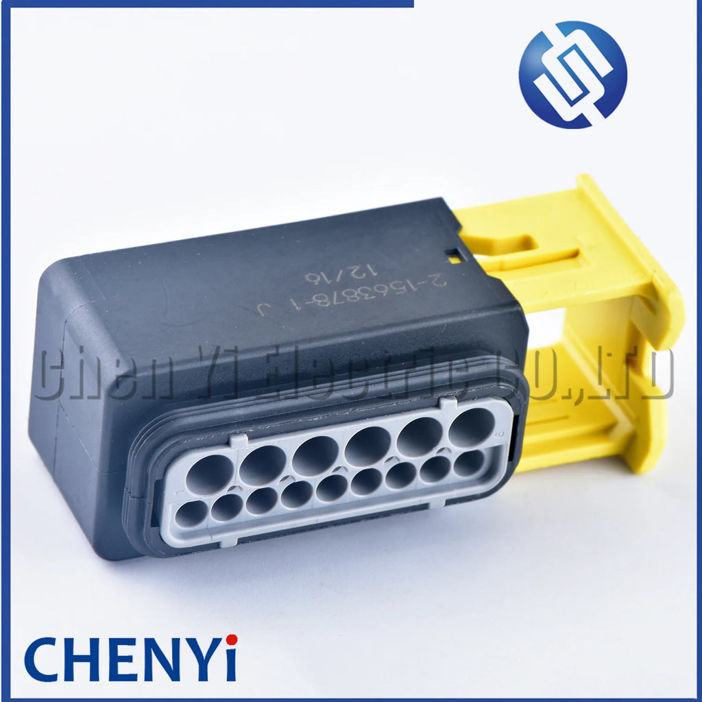 15 Pin female Auto ECU Electric Housing Plug Wire Harness Cable Waterproof Connector 2-1563878-1 With pins pins and rubber