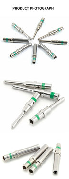 50Pcs DT 1.5mm Series Pin Contact 0462-201-16141 0460-202-16141,Stainless Steel 16AWG Deutsch Crimp Solid Female/male Terminals