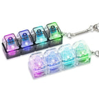 Keyboard Keychain Light Up Keyboard Keychain Stress Relief Clickable 4LEDs Button Toy for People with Anxiety Desk Decor Amagi