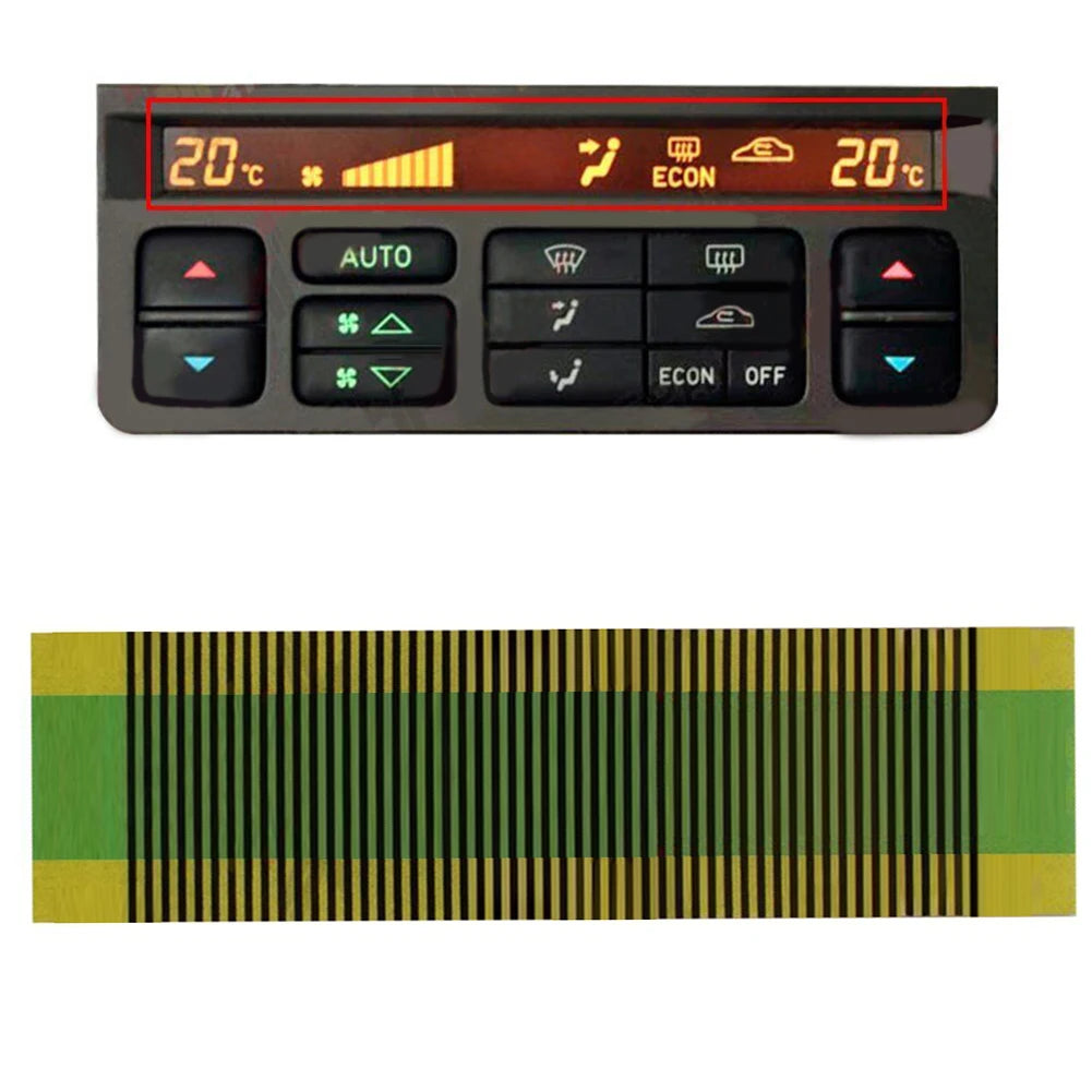 Flat Cable For  Saab 9-5 A/C Heater Climate Control  Unit Pixel Missing Repair Replace LCD  Display Ribbon Cable Flat Connector