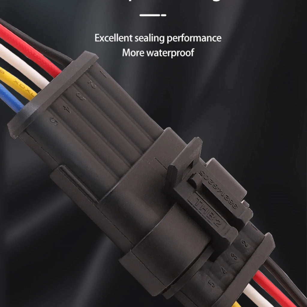AMP 5-PIN Waterproof 1.8mm Male Female Connectors Plug Wire 18 AWG Harness For Car Motorcycle 282107-1 282089-1
