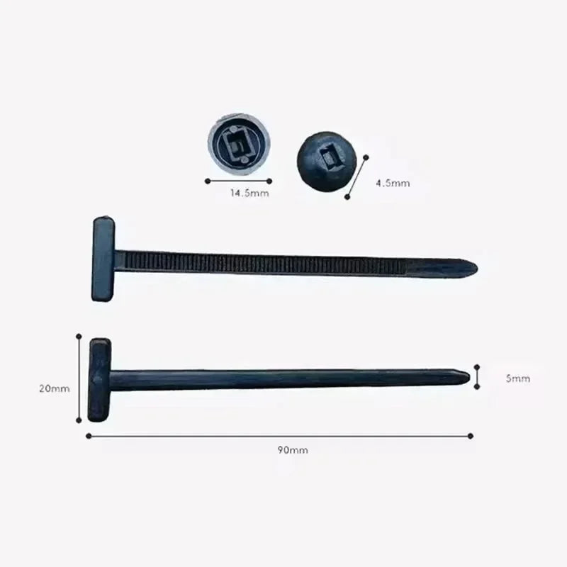 Universal Nylon Cable Ties Buckle Self Locking Heavy Duty Car Repair Fastener Auto Trunk Fender Engine Guard Panel Retainer Clip