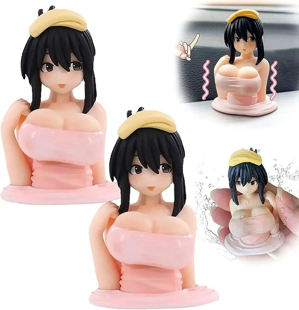 Interior Car Dashboard Decorations Widget Sexy Anime Chest Shaking Ornament for Girls Boys Home Decor Gifts Amagi