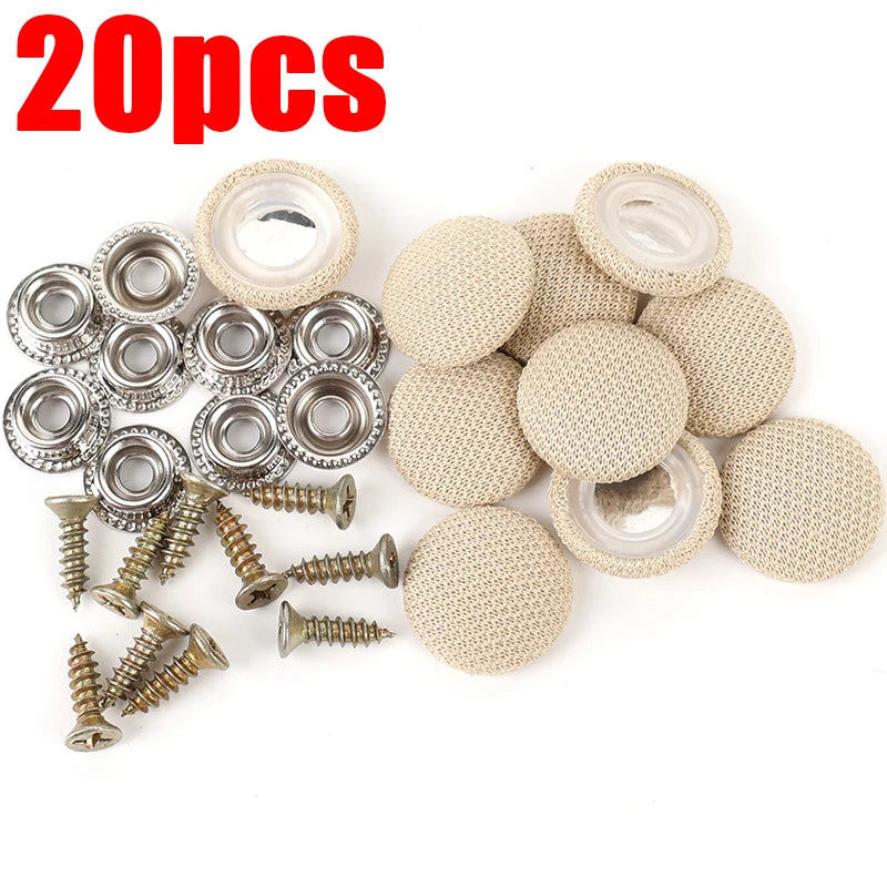 10/20Pcs Car Interior Roof Buckles Headliner Ceiling Cloth Fixing Screw Care Fabric Buckle Rivets Retainer Cap Repair Automotive