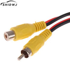 RCA Male Female Car Reverse Rear View Parking Camera Video Extension Cable Cord with Trigger Wire 5 10 15 20 Meters