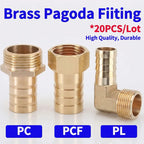 Brass Hose Barb to BSP Thread Connector, 1/4 3/8 1/2 Inch Male or Female Pipe Fitting Reducer for Air Water Fuel Line