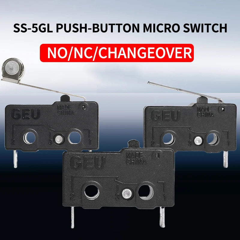 10/50/100Pcs Micro Limit Switch SPDT Snap Action, 5A 250V Mini Switch for Home Appliance, Control Circuit, DIY Projects