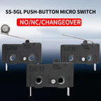 10/50/100Pcs Micro Limit Switch SPDT Snap Action, 5A 250V Mini Switch for Home Appliance, Control Circuit, DIY Projects
